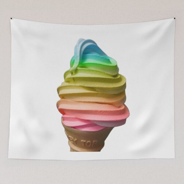 Item preview, Rainbow Swirl Soft Serve Ice Cream Cone designed and sold by trixie666.