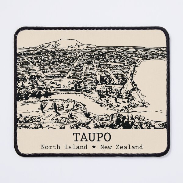 Item preview, Taupo NZ - Vintage Ink Cityscape designed and sold by Lakeric.