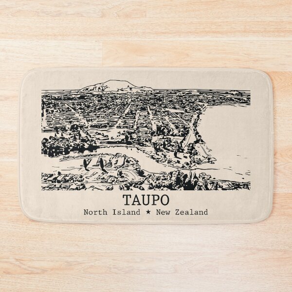 Item preview, Taupo NZ - Vintage Ink Cityscape designed and sold by Lakeric.