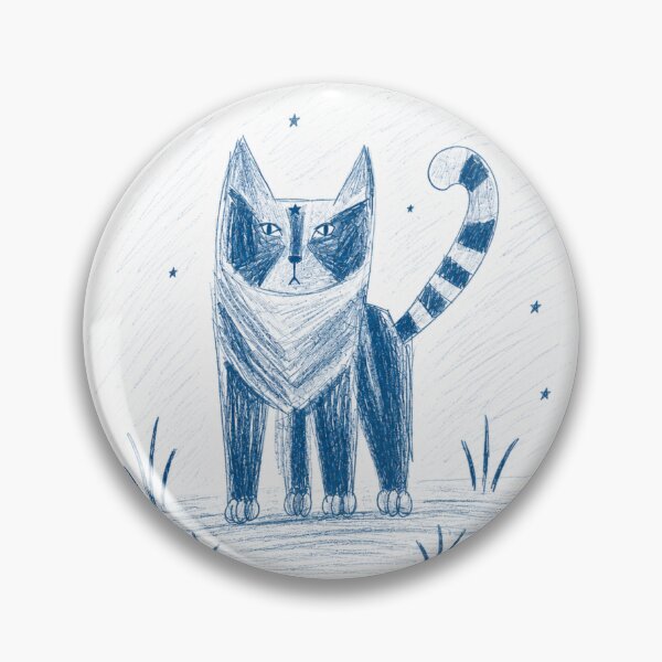 Item preview, Blue cat and starry night designed and sold by Dniprianka.