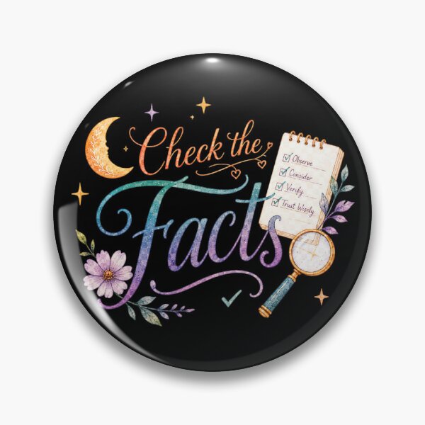 Item preview, Check The Facts DBT Mental Health Reminder Sticker designed and sold by ArcanePrintsxo.