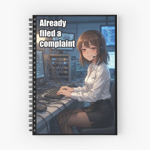 Item preview, Already Filed A Complaint | Funny IT Support Help Desk Office Worker Anime Meme designed and sold by Amber Sky Creations.