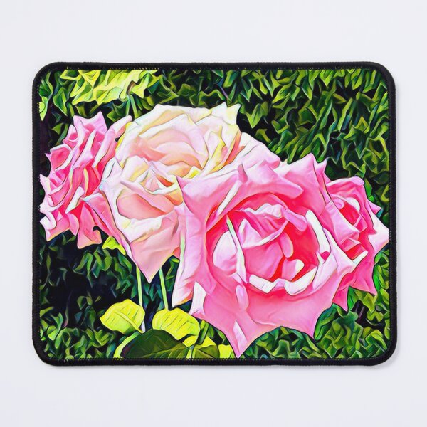 Item preview, Impressionist Pink Roses Cluster Garden Digital Painting designed and sold by BalkanBloom.