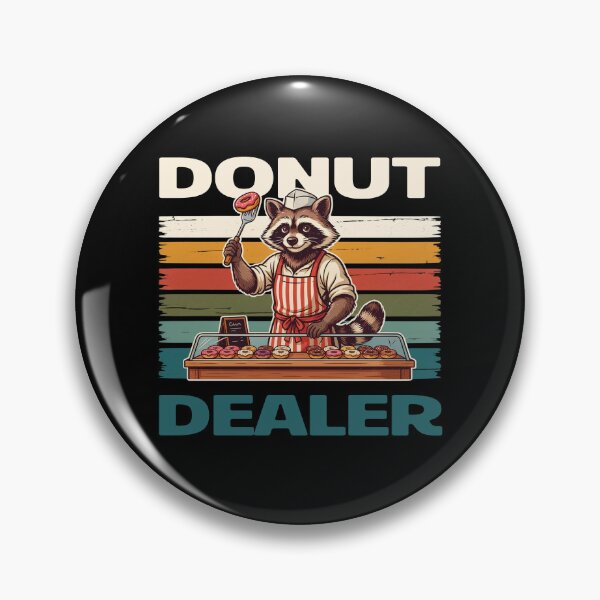 Item preview, Retro Raccoon Donut Dealer designed and sold by Lombardino.
