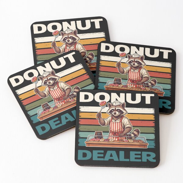 Item preview, Retro Raccoon Donut Dealer designed and sold by Lombardino.