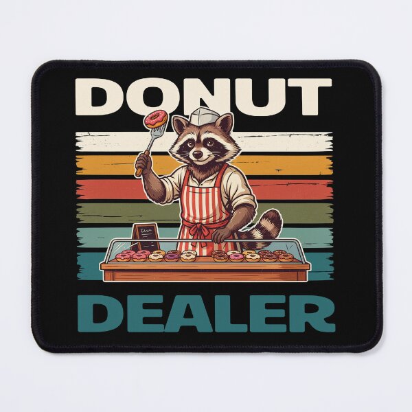 Item preview, Retro Raccoon Donut Dealer designed and sold by Lombardino.