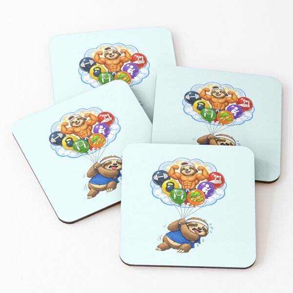 Item preview, Funny Sloth Dreaming of Fitness: Gym Motivation and Goals designed and sold by CreativeArtistL.