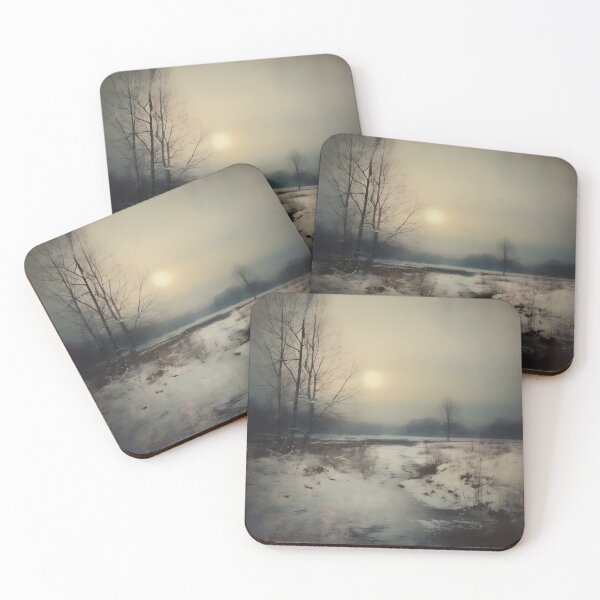 Item preview, A3  Winter Landscape, Tonalist  designed and sold by CrumbBumStudio.