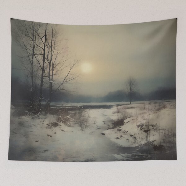 Item preview, A3  Winter Landscape, Tonalist  designed and sold by CrumbBumStudio.
