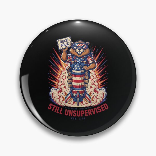 Item preview, Still Unsupervised Build America Beaver Rocket Tee v3 designed and sold by DarylWelsh2024.