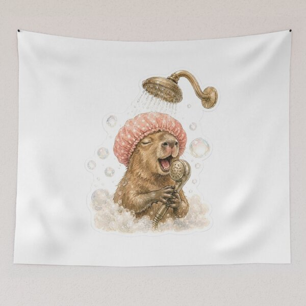 Item preview, Singing Capybara Shower Time designed and sold by Snurly.