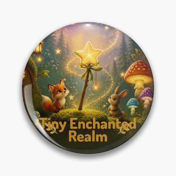 Artikelvorschau, Tiny Enchanted Realm – Magical Fantasy Forest Fox Bunny Fairy Mushroom Nature Art entworfen und verkauft von DervoTeck2767.