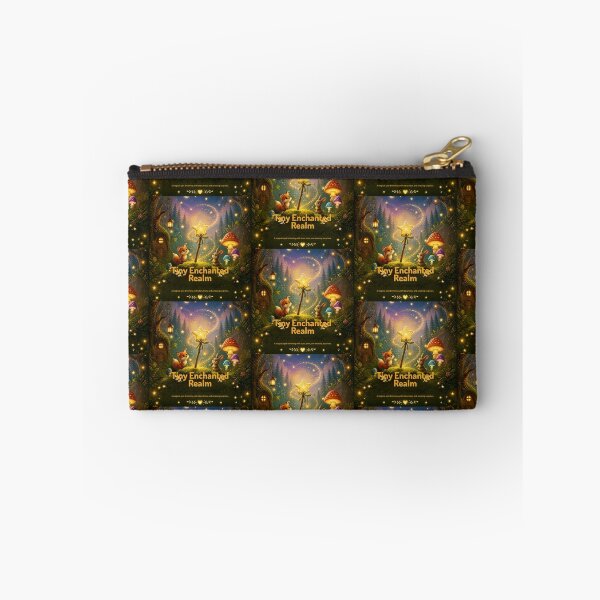 Item preview, Tiny Enchanted Realm – Magical Fantasy Forest Fox Bunny Fairy Mushroom Nature Art designed and sold by DervoTeck2767.