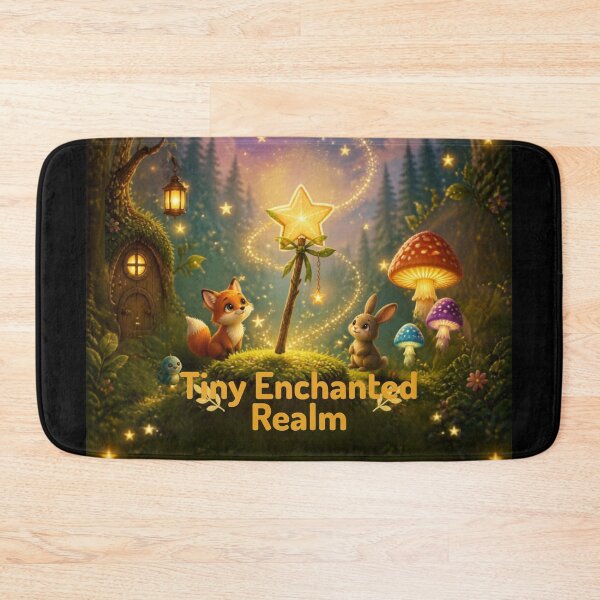 Item preview, Tiny Enchanted Realm – Magical Fantasy Forest Fox Bunny Fairy Mushroom Nature Art designed and sold by DervoTeck2767.