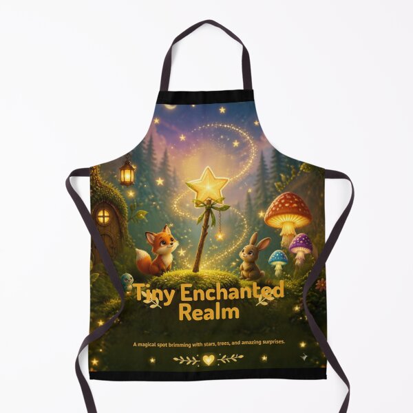 Item preview, Tiny Enchanted Realm – Magical Fantasy Forest Fox Bunny Fairy Mushroom Nature Art designed and sold by DervoTeck2767.
