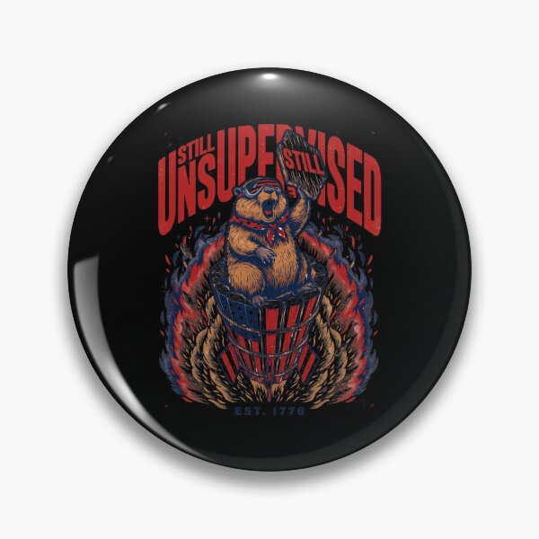 Item preview, Still Unsupervised Build America Beaver Rocket Tee v4 designed and sold by DarylWelsh2024.