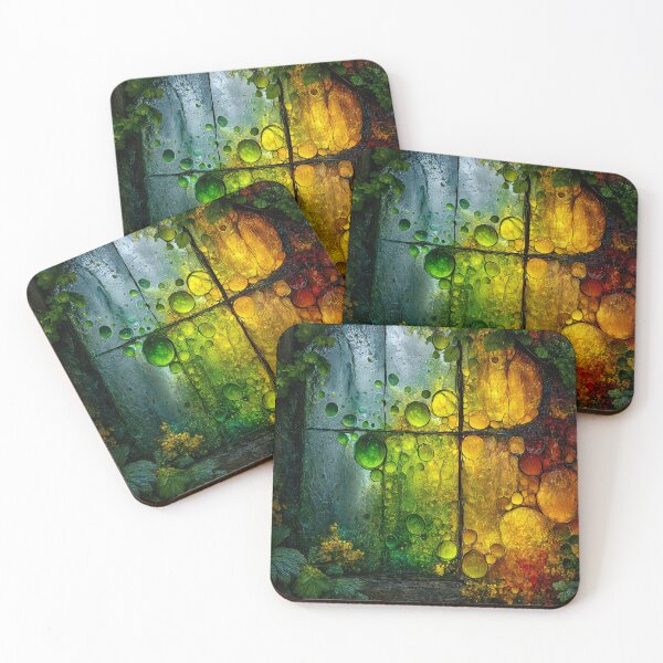 Item preview, Stained Glass Forest Window Texture designed and sold by Neural Brushstrokes.