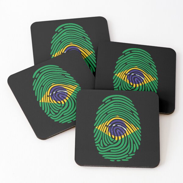 Item preview, Brazil Flag Fingerprint Identity | Brazilian DNA Heritage Graphic designed and sold by NTGUILTY.