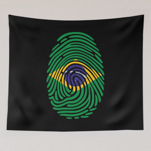 Item preview, Brazil Flag Fingerprint Identity | Brazilian DNA Heritage Graphic designed and sold by NTGUILTY.