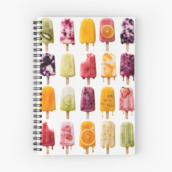 Item preview, Assorted Frozen Fruit Popsicles on White designed and sold by Maria Dryfhout.