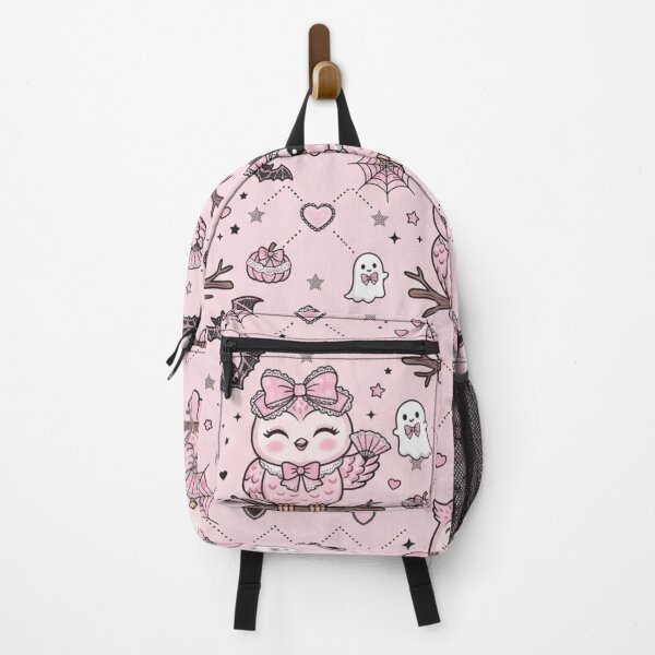 Item preview, Cute Kawaii Pink Owl Halloween Pattern designed and sold by KelliesGrafix.