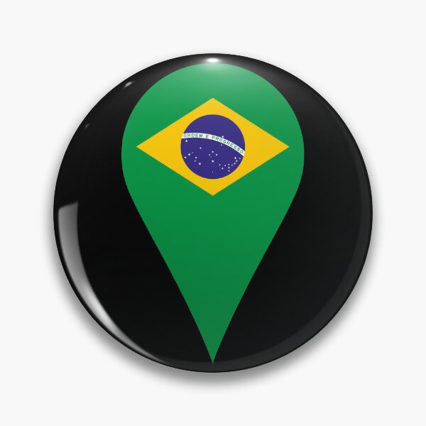Item preview, Brazil Flag Location Pin Map Marker | Brazilian Destination GPS Icon designed and sold by NTGUILTY.