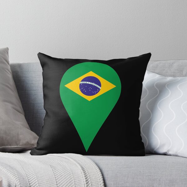 Item preview, Brazil Flag Location Pin Map Marker | Brazilian Destination GPS Icon designed and sold by NTGUILTY.