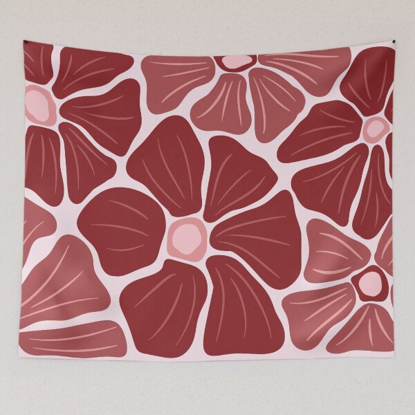 Item preview, Crimson Petals – Bold Deep Red Floral Pattern Design designed and sold by BuckaBaby.