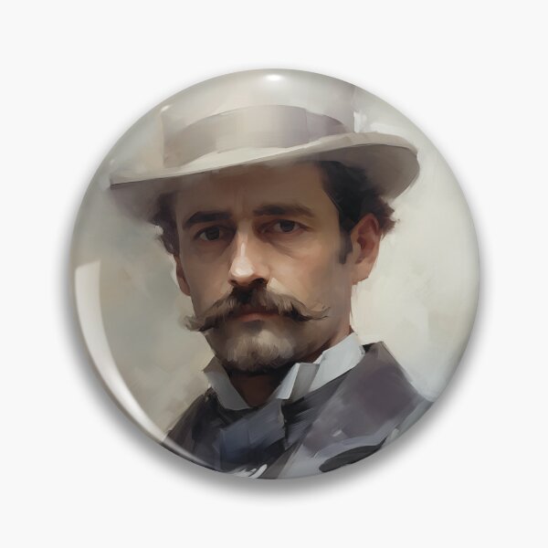 Item preview, Victorian Gentleman Portrait with Mustache and Hat designed and sold by AniDragonfly.