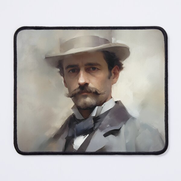 Item preview, Victorian Gentleman Portrait with Mustache and Hat designed and sold by AniDragonfly.