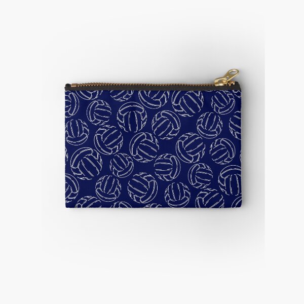 Item preview, Volleyballs line art sketch pattern - navy blue designed and sold by katzdzynes.