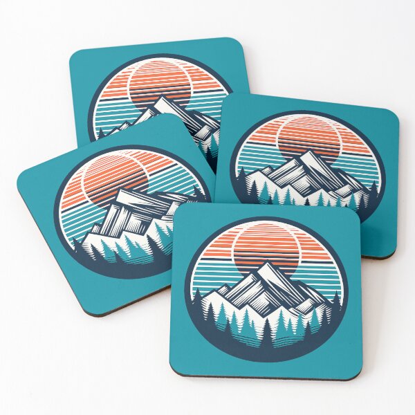 Item preview, Vintage Mountain Sunset Logo | Retro Outdoor Camping & Hiking Design designed and sold by Timber-Trail.