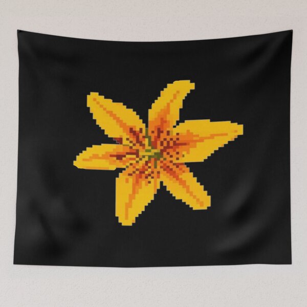 Item preview, Pixelated Yellow Lily Flower designed and sold by CamilasPrints.