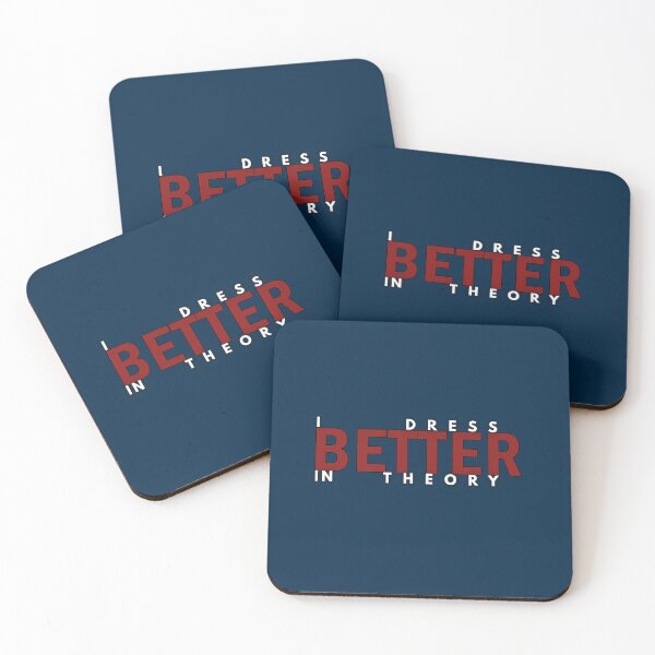 Item preview, Dress Better In Theory | Funny Typography Design designed and sold by Waldero.