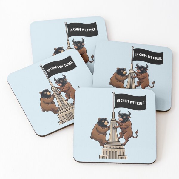 Item preview, Empire State Building Couple Climbing: Wall Street Bull & Bear Parody designed and sold by Coastal Joy.