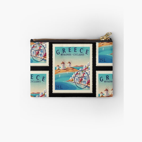 Item preview, Mykonos Greece Windmills Little Venice Postage Stamp Sticker designed and sold by stickercuffs.