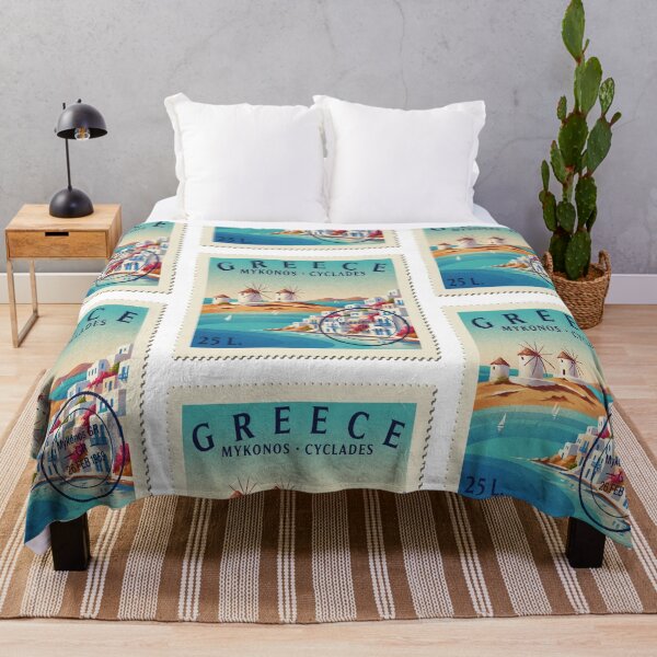 Item preview, Mykonos Greece Windmills Little Venice Postage Stamp Sticker designed and sold by stickercuffs.