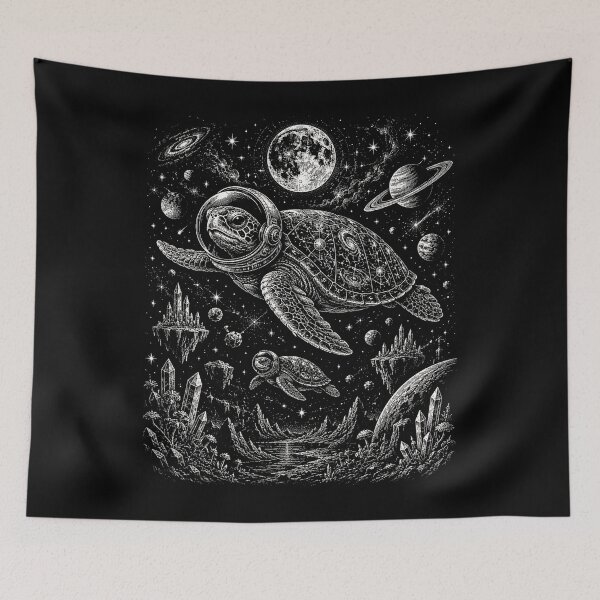 Item preview, Galaxy Astronaut Sea Turtle | Space Turtle Vintage designed and sold by SOUFIANE1991.