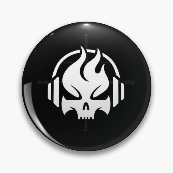 Item preview, Fire Beats" Music Producer Icon: Bold Negative Space Skull Silhouette designed and sold by UrbanCanvas 111.