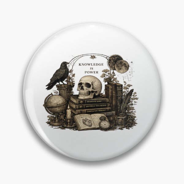 Item preview, Knowledge Is Power | Dark Academia Gothic Vintage Skull Raven designed and sold by AlleBedolski.