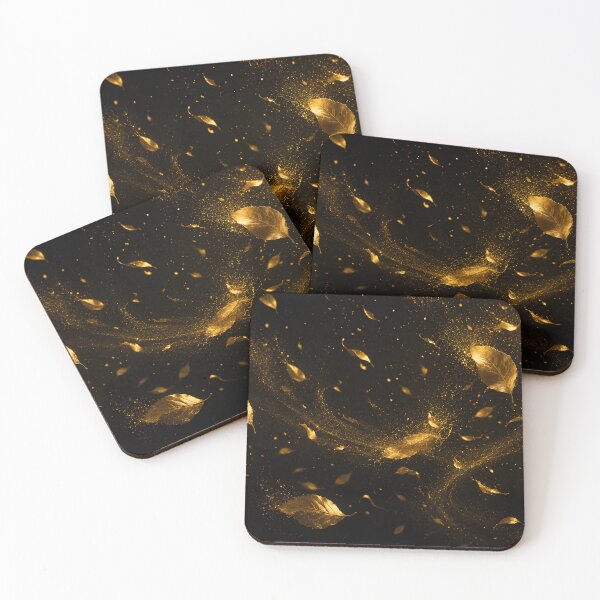 Item preview, Leaves of Silence | Luxury Gold Abstract Wall Art designed and sold by bauschberts.