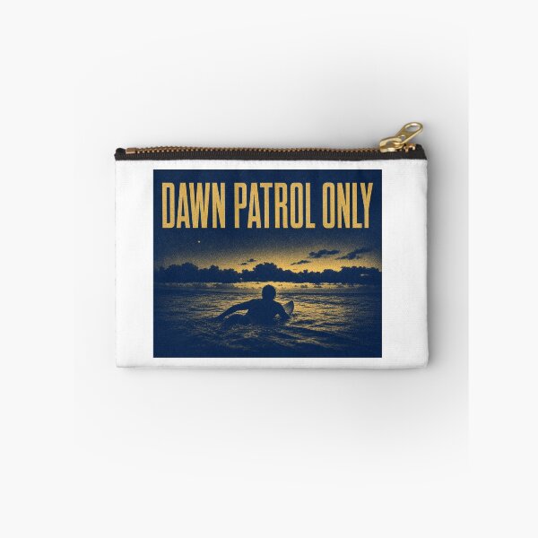 Item preview, Dawn Patrol Only Risograph Surf Print Navy Gold Art Poster Sticker Surfer Gift designed and sold by sharifex.