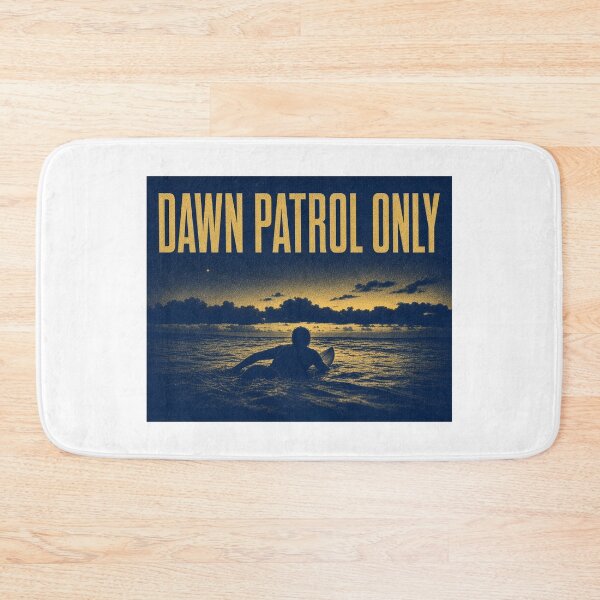 Item preview, Dawn Patrol Only Risograph Surf Print Navy Gold Art Poster Sticker Surfer Gift designed and sold by sharifex.