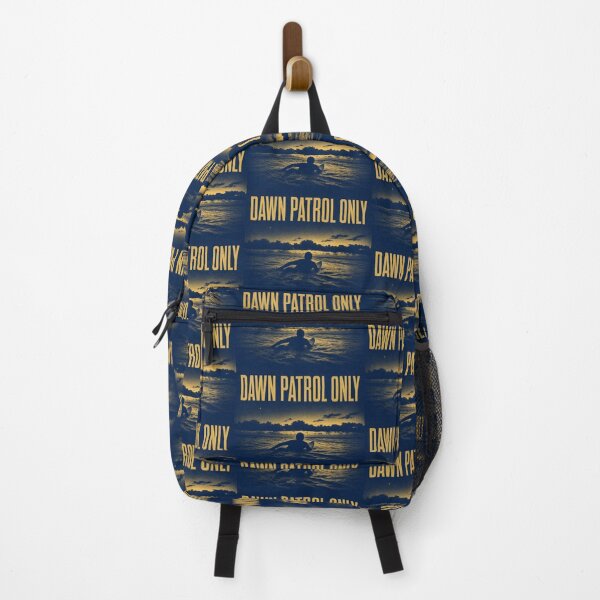 Item preview, Dawn Patrol Only Risograph Surf Print Navy Gold Art Poster Sticker Surfer Gift designed and sold by sharifex.