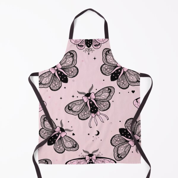 Item preview, Whimsical Kawaii Pink Moth Night Pattern designed and sold by KelliesGrafix.