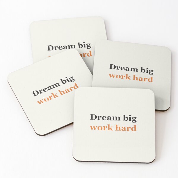 Item preview, Motivational quote about dreams and work designed and sold by SunkeyDesigns.