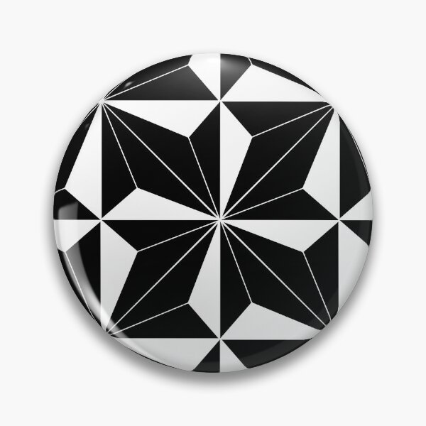 Item preview, Star Tiles – Black and White Geometric Pinwheel Pattern designed and sold by BuckaBaby.