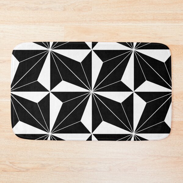 Item preview, Star Tiles – Black and White Geometric Pinwheel Pattern designed and sold by BuckaBaby.