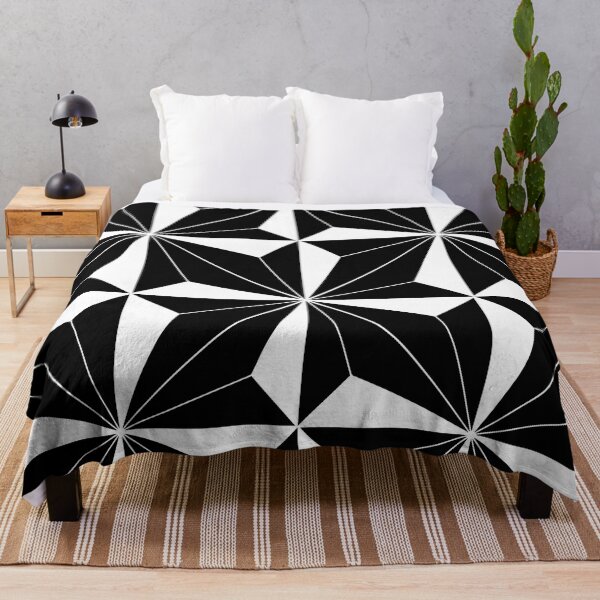 Item preview, Star Tiles – Black and White Geometric Pinwheel Pattern designed and sold by BuckaBaby.
