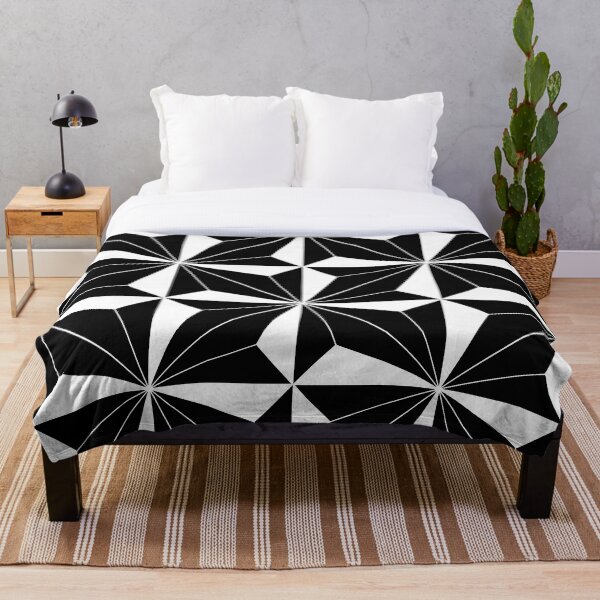 Item preview, Azulejos estrella: patrón geométrico de molinillo en blanco y negro designed and sold by BuckaBaby.